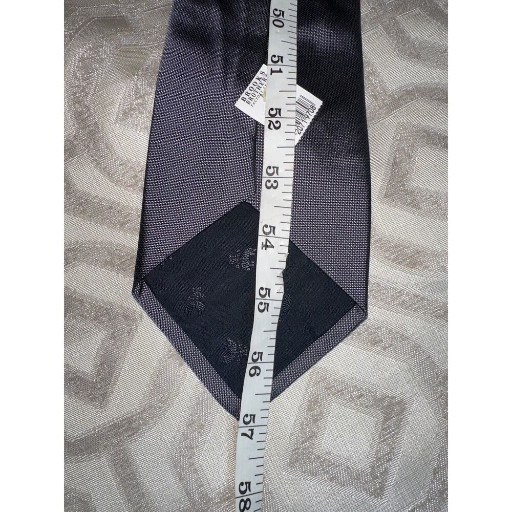 Brooks Brothers Basics Pure Silk Tie Gray Men’s Necktie Classic‎ Formal Workwear - Picture 5 of 5